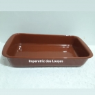 Travessa retangular marrom 1200ml.