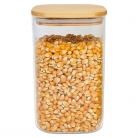 Pote de vidro tampa bambu 1,5L.