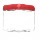 Pote de vidro quadrado 750ml.