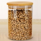 pote de vidro tampa bambu 750ml.