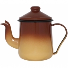 Bule esmaltado marrom 1L.