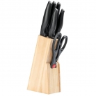 Conj. de facas c/cepo 7p�.