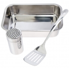 Conj. p/lasanha inox 3p�.