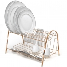 Escorredor 14 pratos  Rose Gold