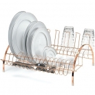 escorredor 15 pratos Rose Gold