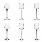 Jogo 6 ta�as p/licor cristal