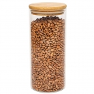 Pote de vidro c/tampa bambu 990ml.