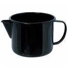 Caneca esmaltada preta c/bico