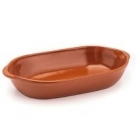 Travessa oval marrom 28cm