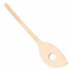Colher de madeira com furo