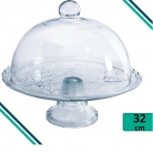 Boleira de vidro com tampa