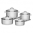 Jogo de panelas 4p�. solar inox