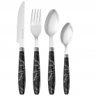 Faqueiro cabo marmore 24p�.